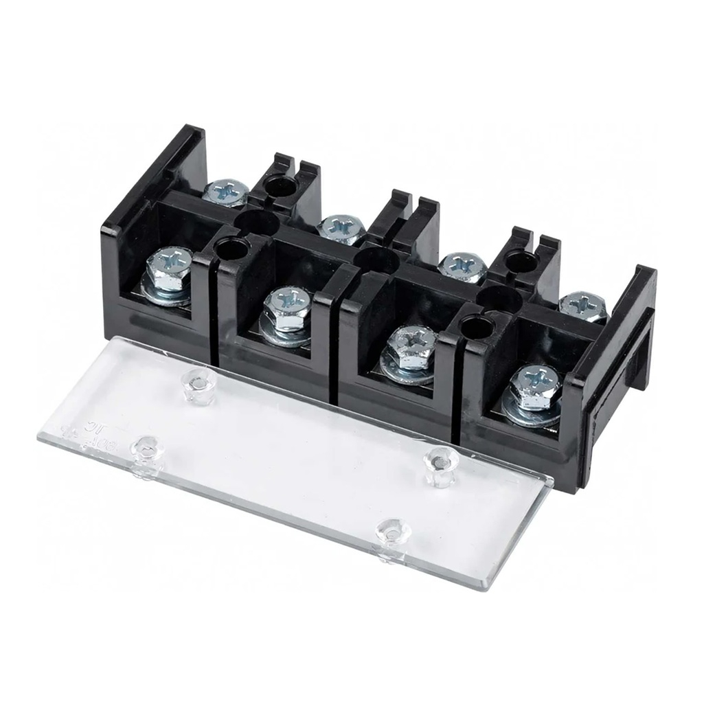 Колодка клеммная EKF TC-604 до 16 кв.мм, 4 пары, 60 А, термопласт, черная