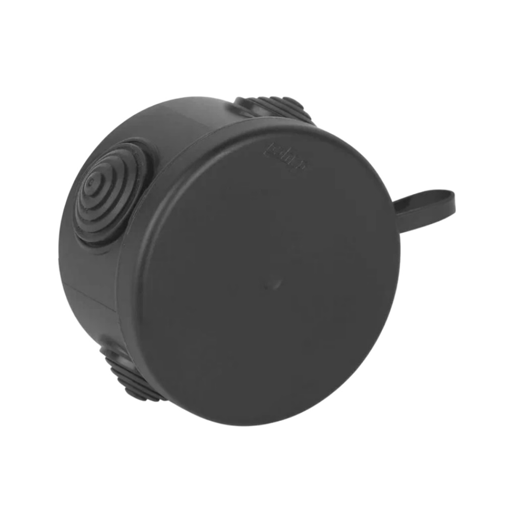 Коробка распаячная Ruvinil 67020МЧ, 1933483, 70х50 мм, черная, для открытой проводки