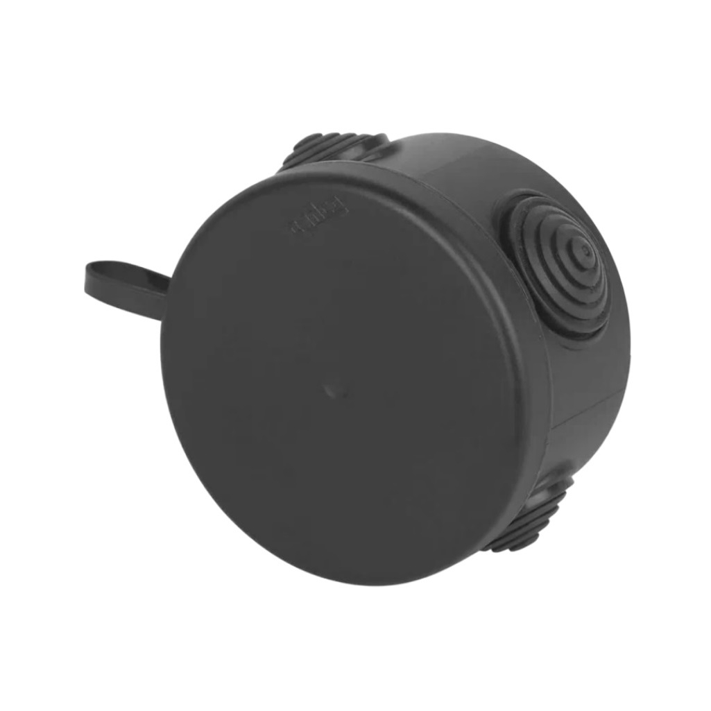 Коробка распаячная Ruvinil 67020МЧ, 1933483, 70х50 мм, черная, для открытой проводки