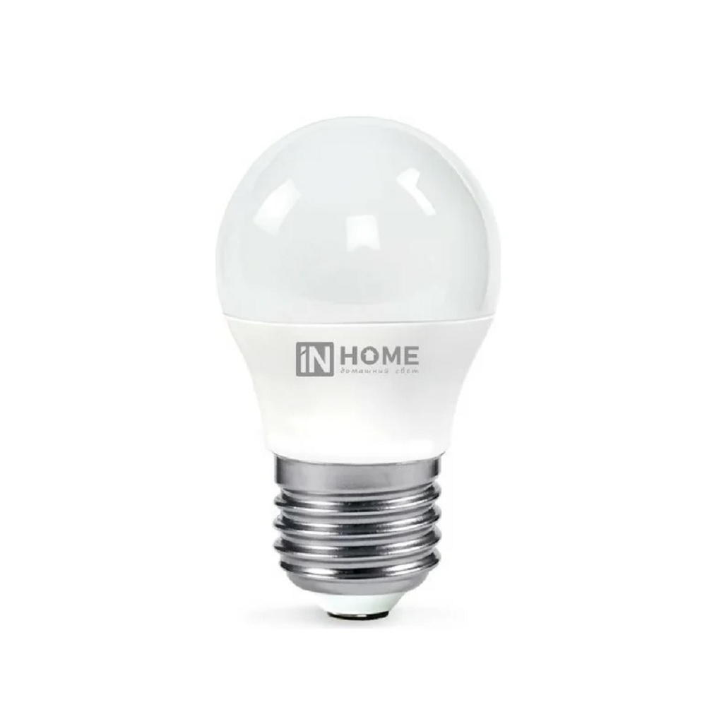 Лампа светодиодная In Home LED-ШАР-VC, 0617, 11 Вт, 230В, Е27, 4000К, белый свет
