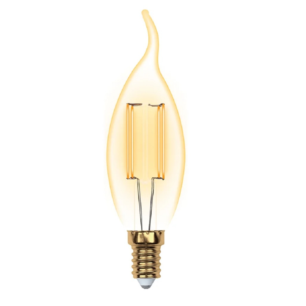 Лампа светодиодная Vintage Uniel LED-CW35-5W/GOLDEN/E14 GLV21GO, золотистая