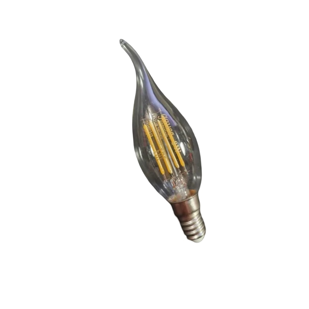 Лампа светодиодная филаментная Gauss Filament Elementary Свеча на ветру 42128, 8Вт, Е14, 4100К, нейтральный белый свет