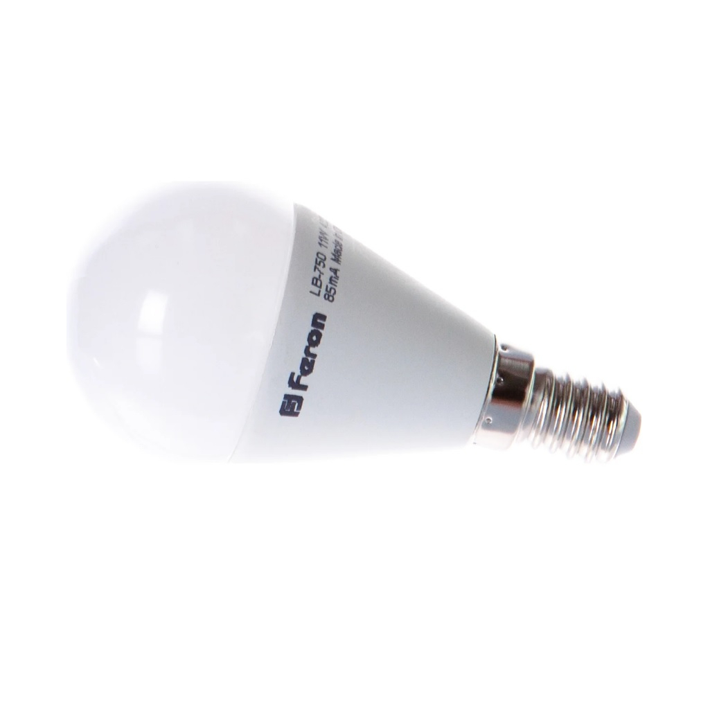 Лампа светодиодная Feron LB-750 Шарик 25947, E14, 11W, 175-265V, 4000K, белый свет