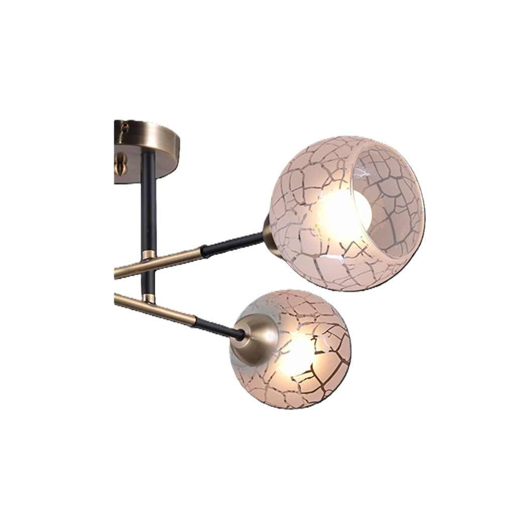 Люстра Illumico IL9573-4CSQ-79 BK AB, 4 лампы, Е27, 160 Вт, стекло, до 32 кв.м