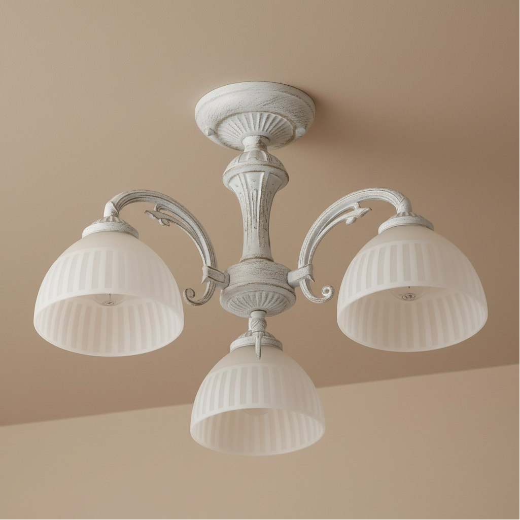 Люстра Reluce 74431-0.3-03, 3 лампы, E27, 120 Вт, стекло, до 6 кв.м 