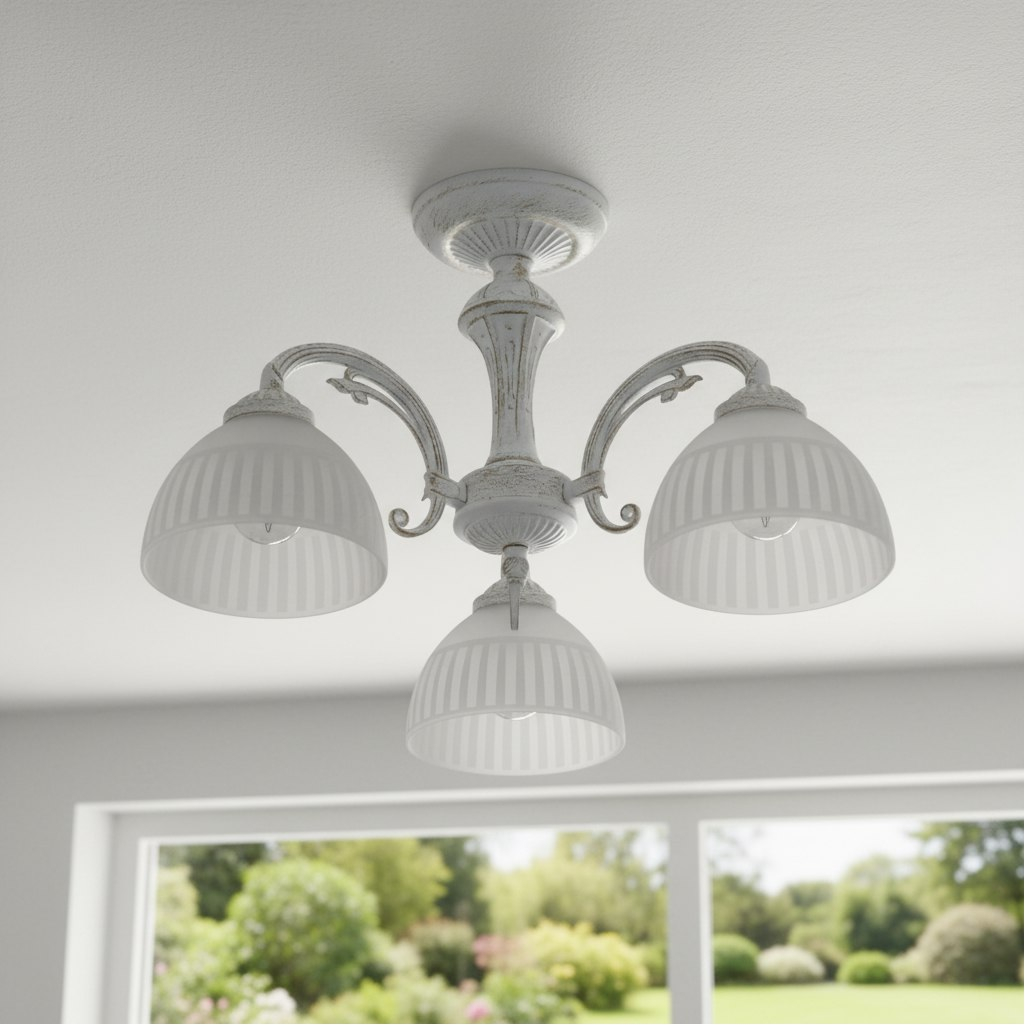 Люстра Reluce 74431-0.3-03, 3 лампы, E27, 120 Вт, стекло, до 6 кв.м 