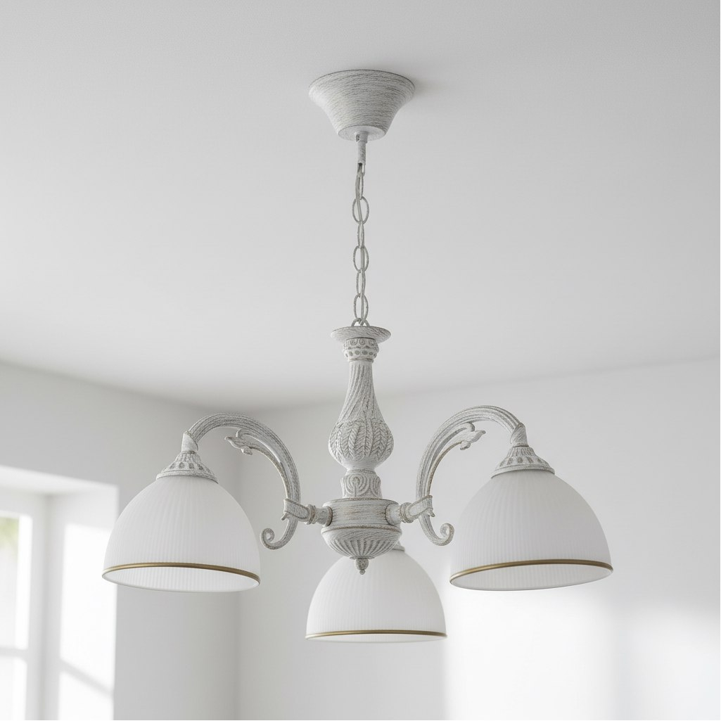 Люстра Reluce 74459-0.4-03, 3 лампы, E27, 120 Вт, стекло, до 6 кв.м