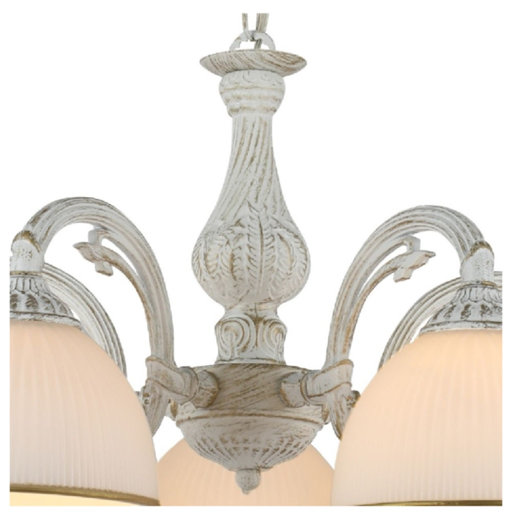 Люстра Reluce 74459-0.4-05, 5 ламп, E27, 200 Вт, стекло, до 10 кв.м