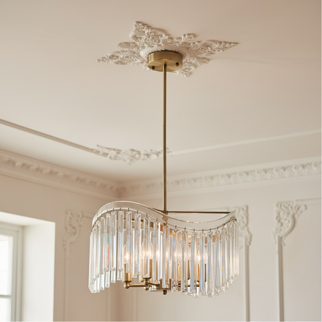 Люстра Illumico IL3475-6PSQ-25AB ELITE, 6 ламп, E14, 200 Вт, хрусталь, до 12 кв.м