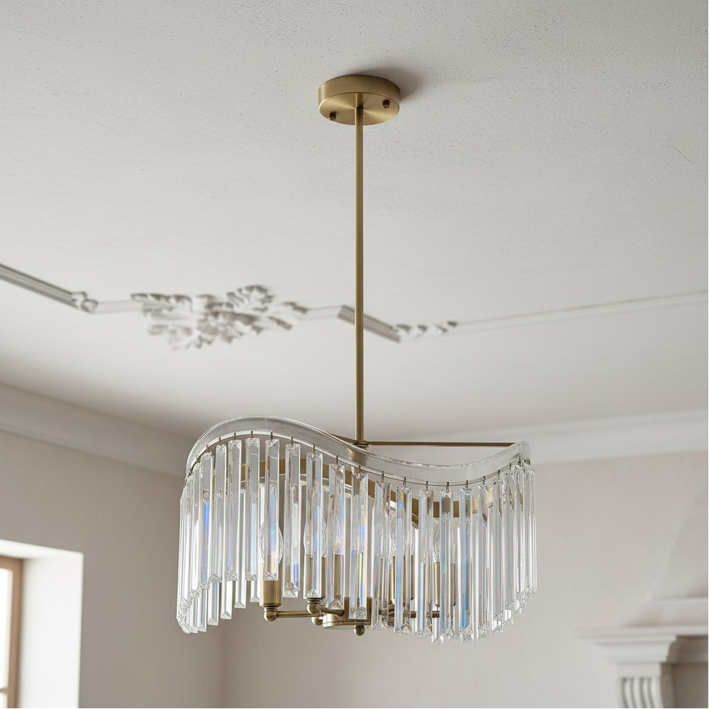 Люстра Illumico IL3475-6PSQ-25AB ELITE, 6 ламп, E14, 200 Вт, хрусталь, до 12 кв.м