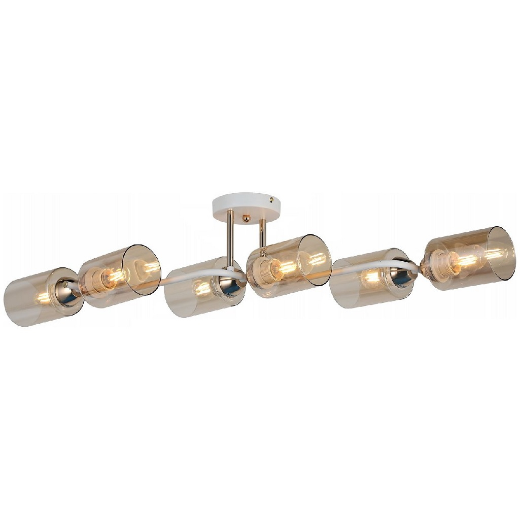 Люстра Illumico IL8148-6COU-79 WH GD Bice, 6 ламп, 360 Вт, Е27, металл, до 18 кв.м