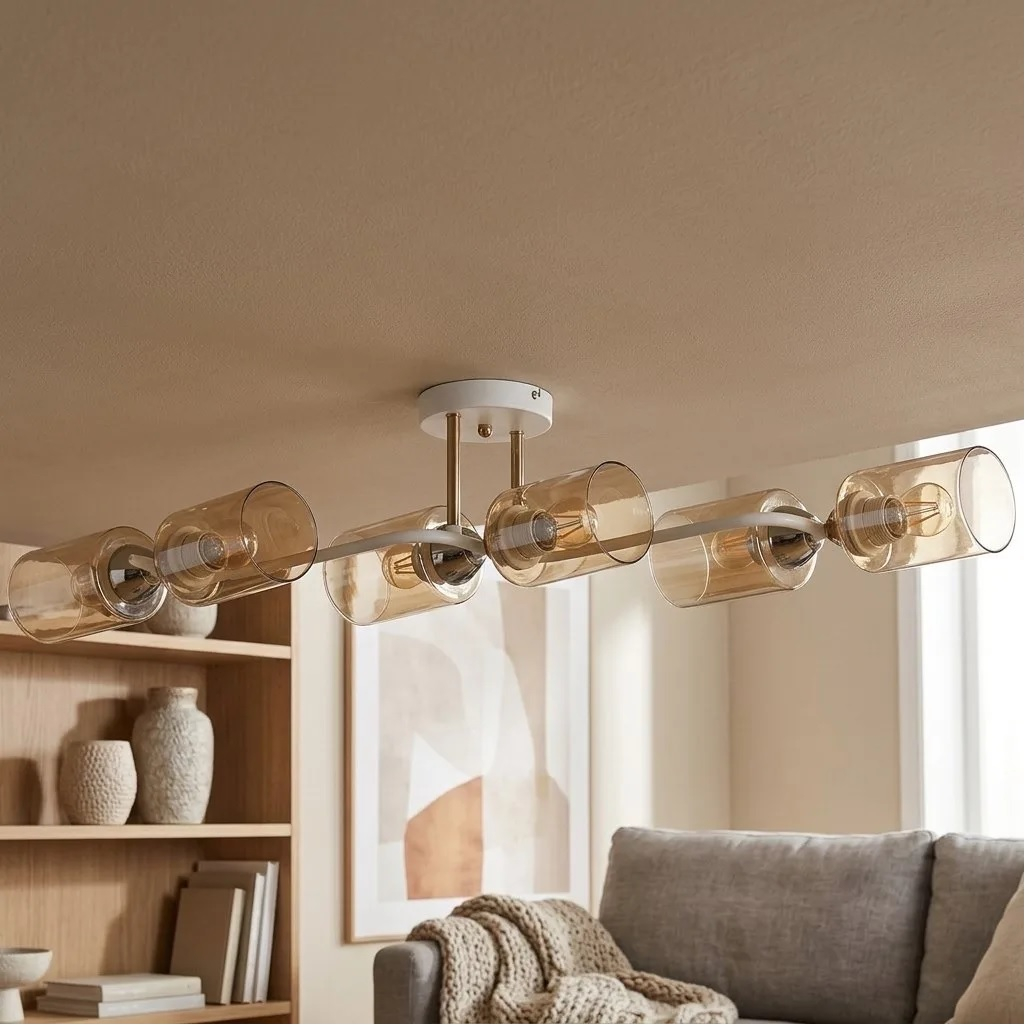 Люстра Illumico IL8148-6COU-79 WH GD Bice, 6 ламп, 360 Вт, Е27, металл, до 18 кв.м