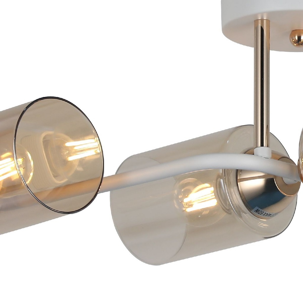 Люстра Illumico IL8148-6COU-79 WH GD Bice, 6 ламп, 360 Вт, Е27, металл, до 18 кв.м