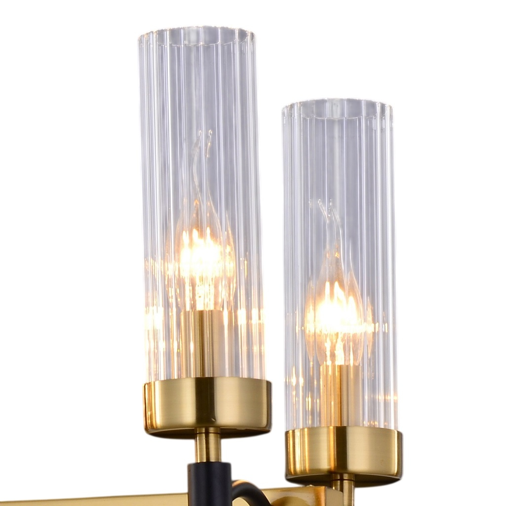 Люстра Illumico IL5177-8LLS-29 BRASS TUBO, 8 ламп, E14, 320 Вт, стекло, до 16 кв.м