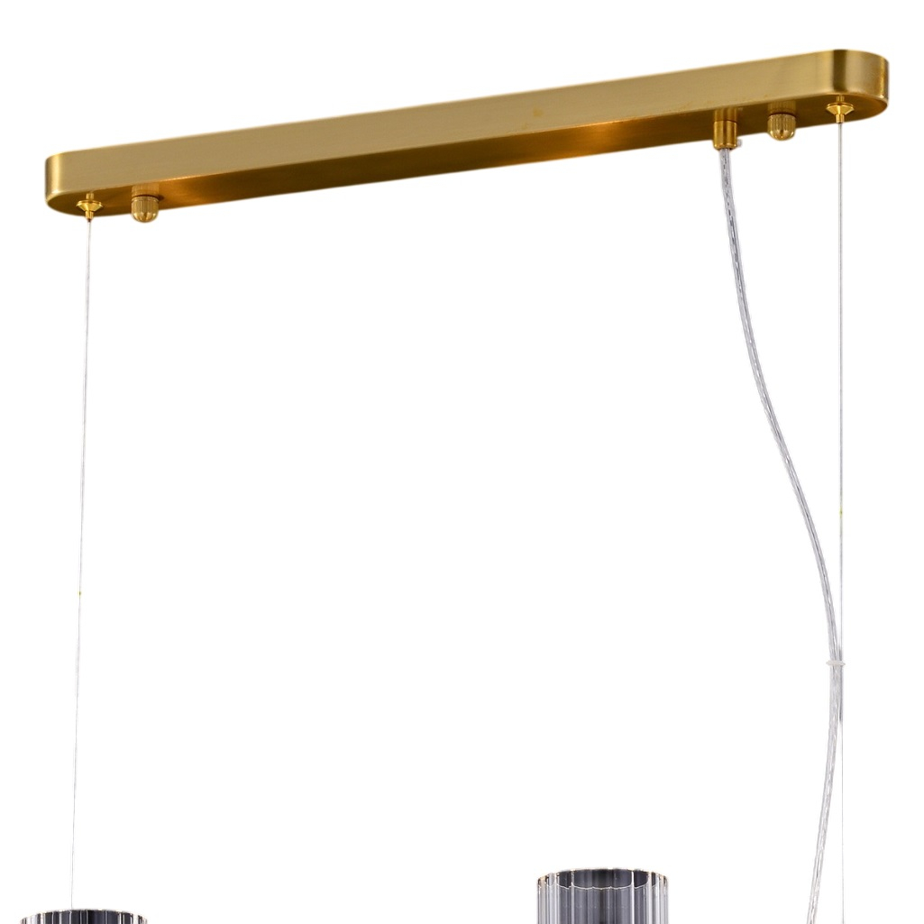 Люстра Illumico IL5177-8LLS-29 BRASS TUBO, 8 ламп, E14, 320 Вт, стекло, до 16 кв.м