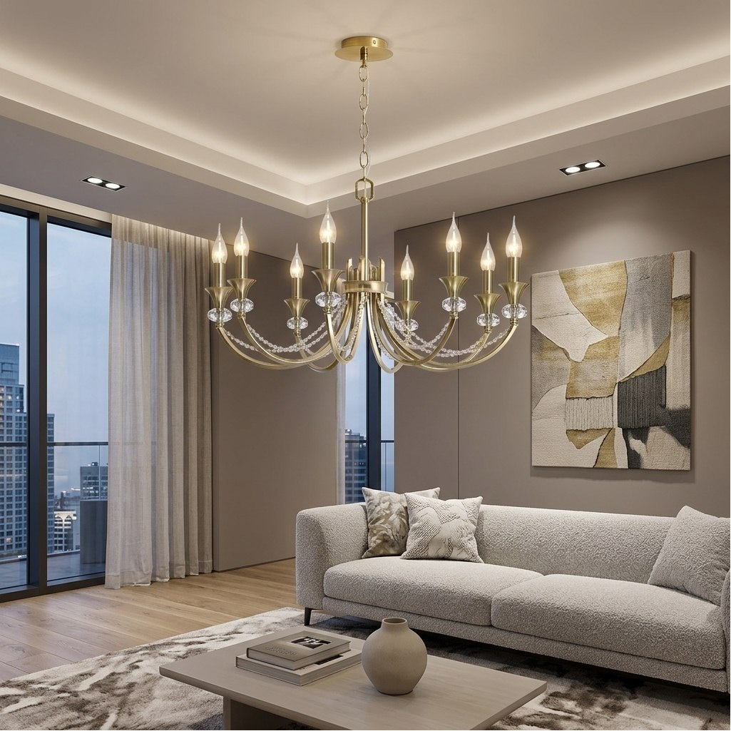 Люстра Illumico IL5234-8PLS-25 ELITE, 8 ламп, E14, 320 Вт, хрусталь, до 16 кв.м