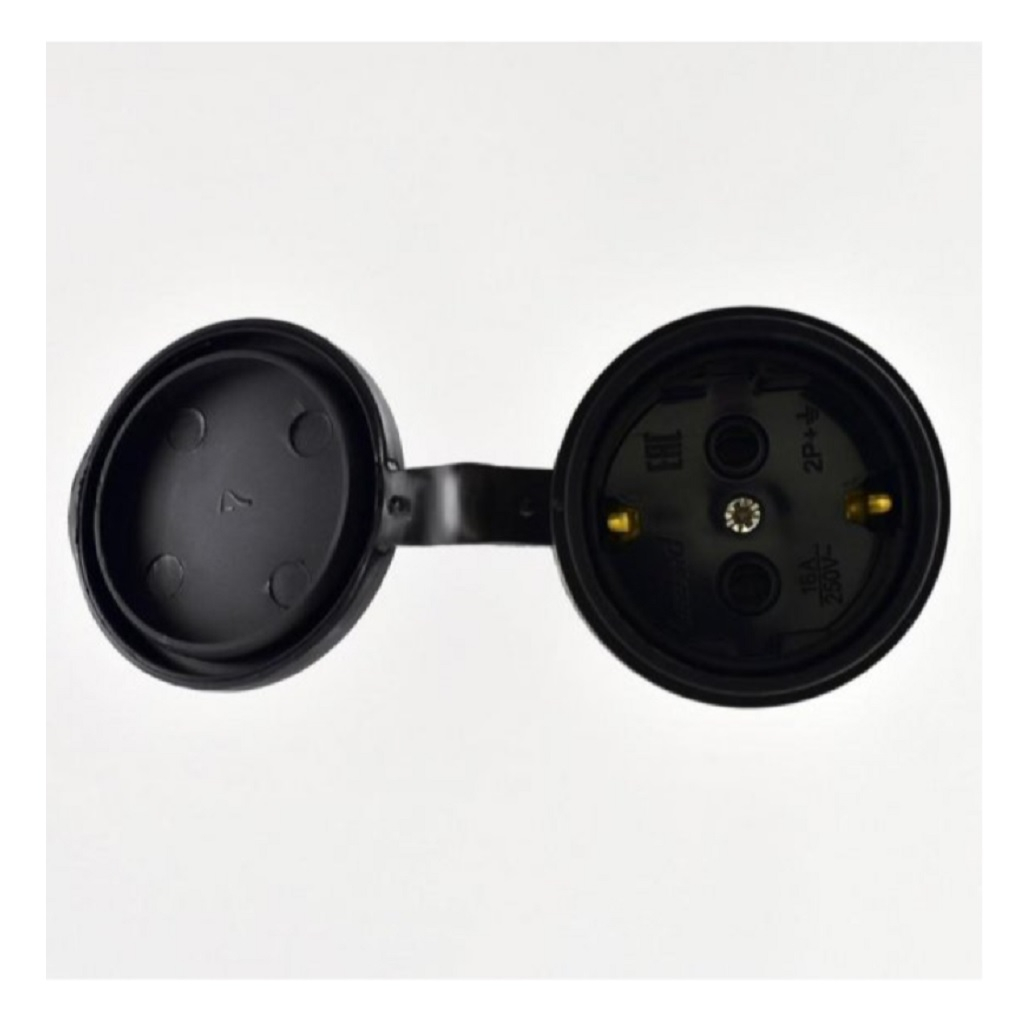 Колодка электрическая Lezard 106-0400-102, c заглушкой, каучук, 1х16А, 220В