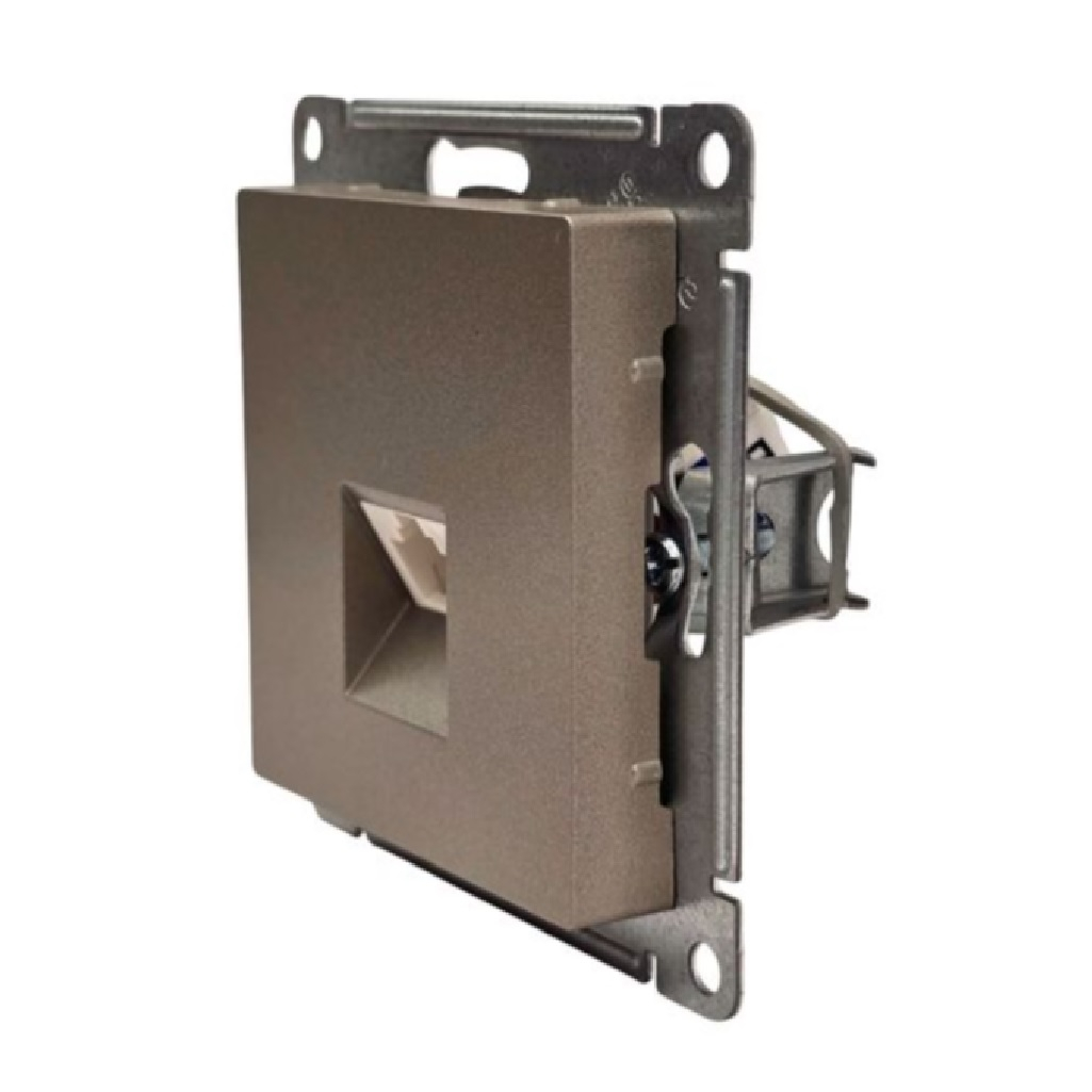 Розетка компьютерная Systeme Electric AtlasDesign ATN000583 RJ45 5Е, встраиваемая, шампань