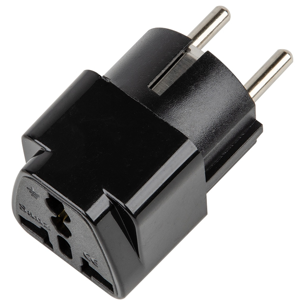 Переходник сетевой Uniel S-GES1-10S Black с заземлением, 10 А, 2.5 кВт