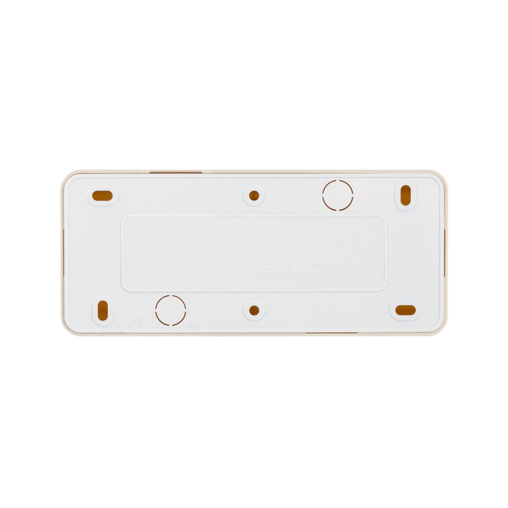 Розетка 3-местная TDM Electric Ладога SQ1801-0227 с заземлением, накладная, слоновая кость