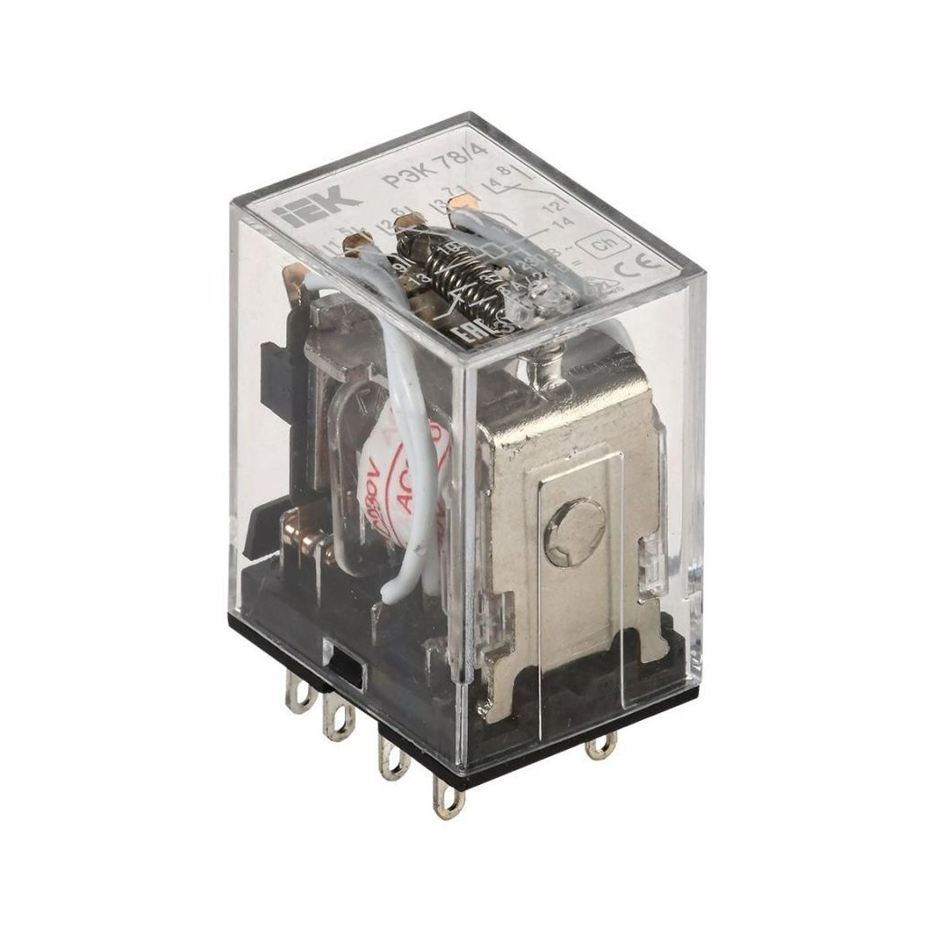 Реле промежуточное IEK РЭК 78-4, 3А, 220В, AC, модульное, RRP20-4-03-220A