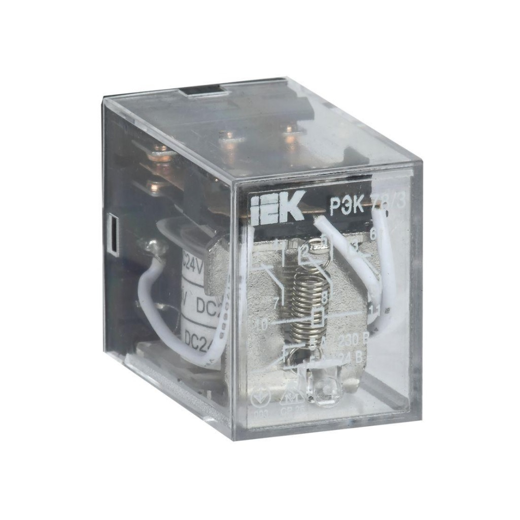 Реле промежуточные IEK РЭК 78-3, 5А, 24В, DC, модульное, RRP20-3-05-024D