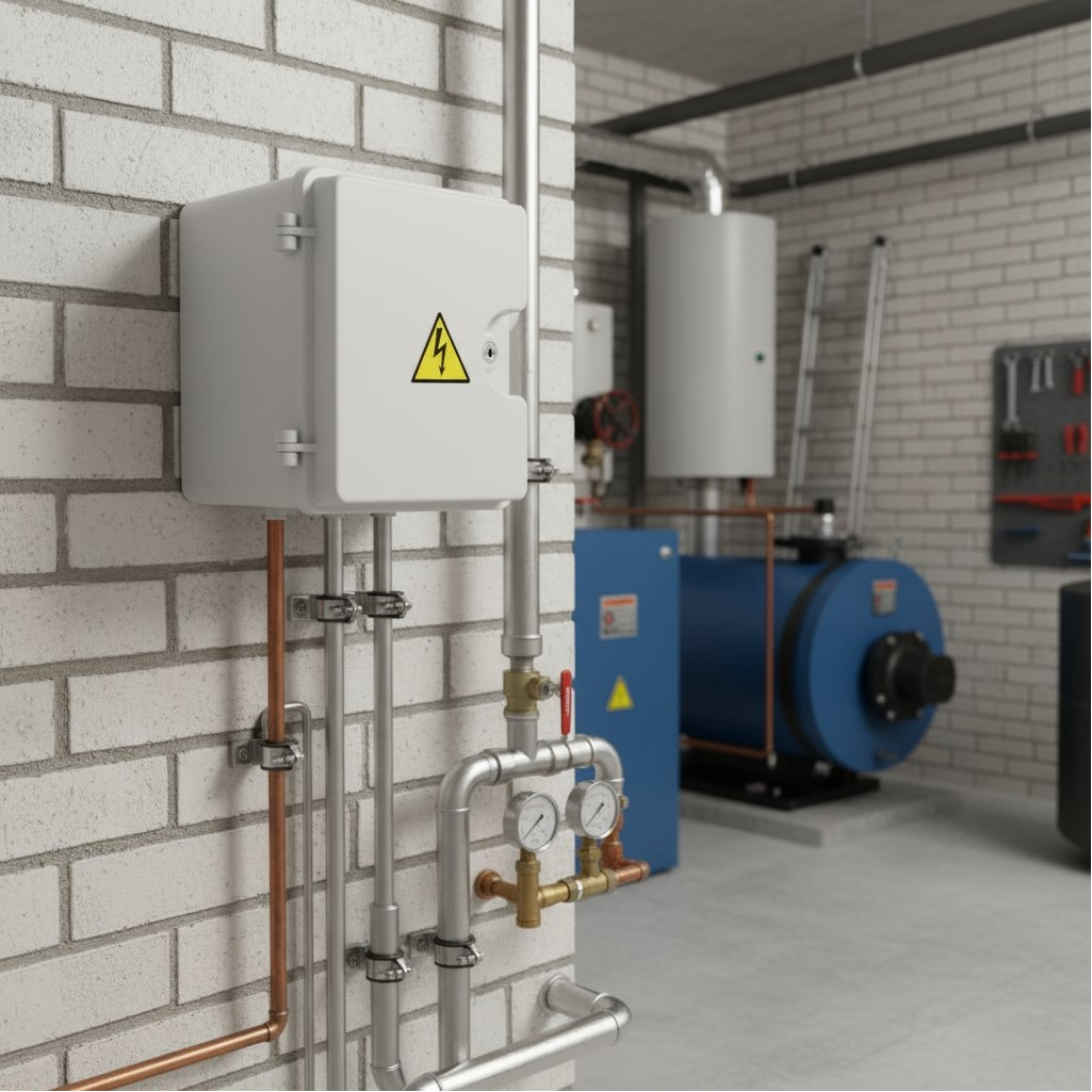 Корпус пластиковый KRZMI ЩМПпл, навесной, глухая дверь, IP55, 135х175х200 мм