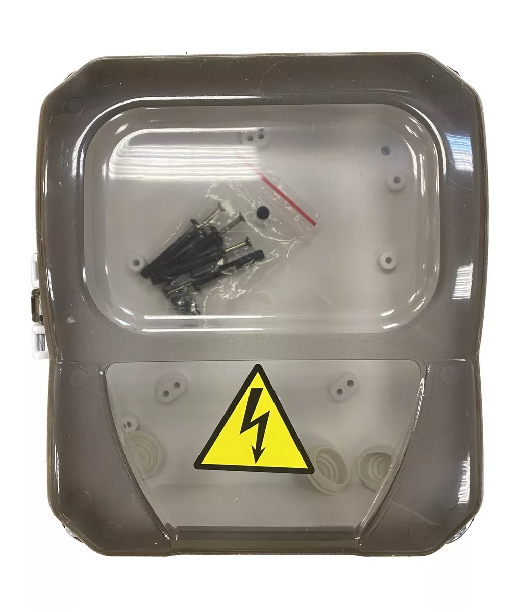 Корпус навесной KRZMI ЩУ-1Н, KRZMI12, IP55, прозрачная дверь, пластиковый, комплект для монтажа 