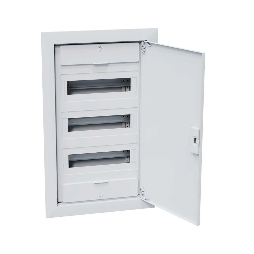 Корпус пластиковый встраиваемый КЭАЗ OptiBox Pro 36-VNR-IP40, 379804, 36 модулей, белая дверь