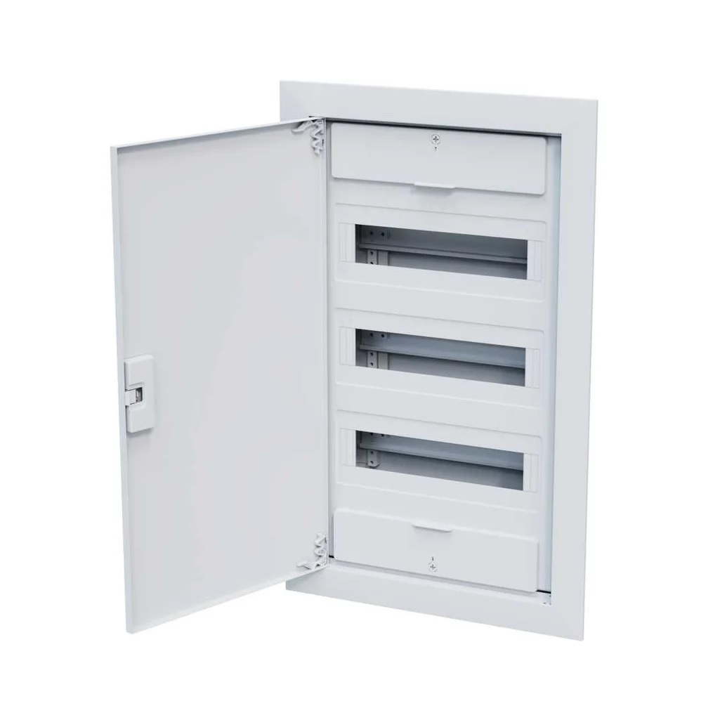 Корпус пластиковый встраиваемый КЭАЗ OptiBox Pro 36-VNR-IP40, 379804, 36 модулей, белая дверь