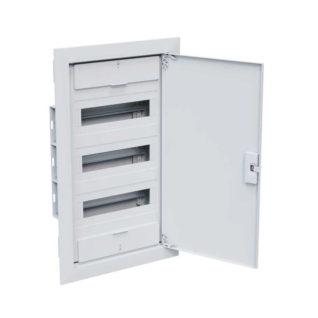 Корпус пластиковый встраиваемый КЭАЗ OptiBox Pro 36-VNR-IP40, 379804, 36 модулей, белая дверь