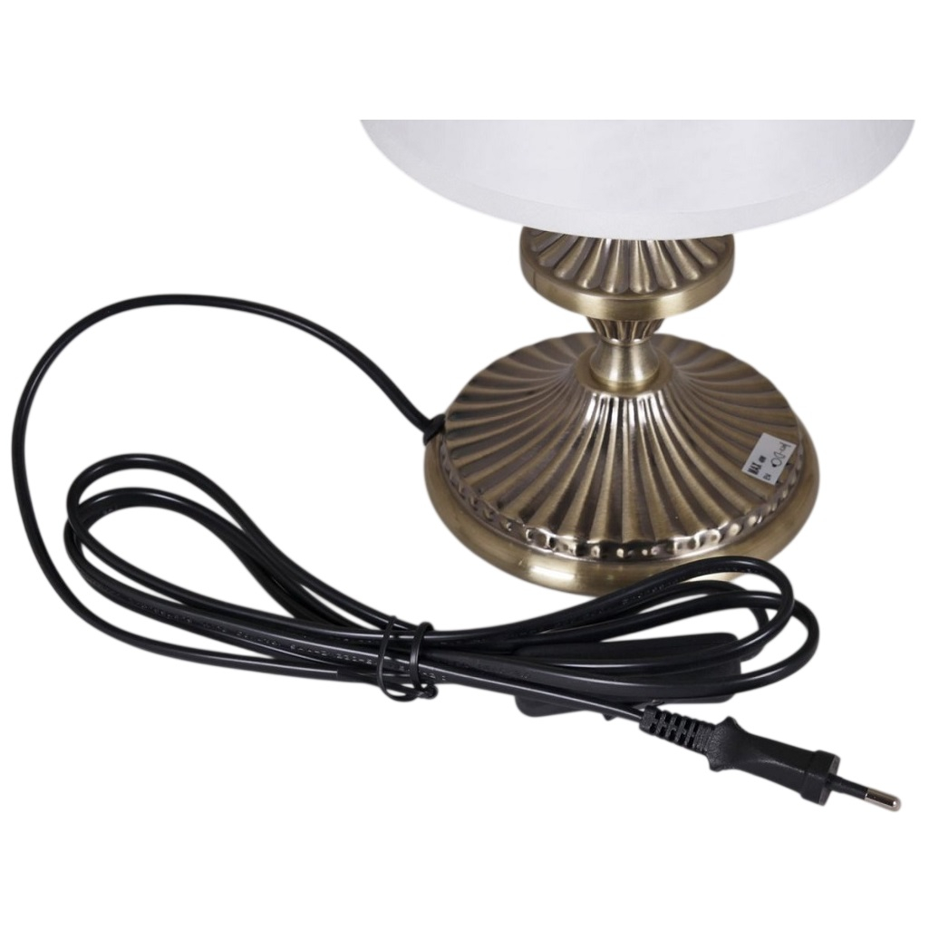 Светильник настольный Illumico IL0906-1TSQ-26 AB ELITE, 40 Вт, E14, бронза, белый