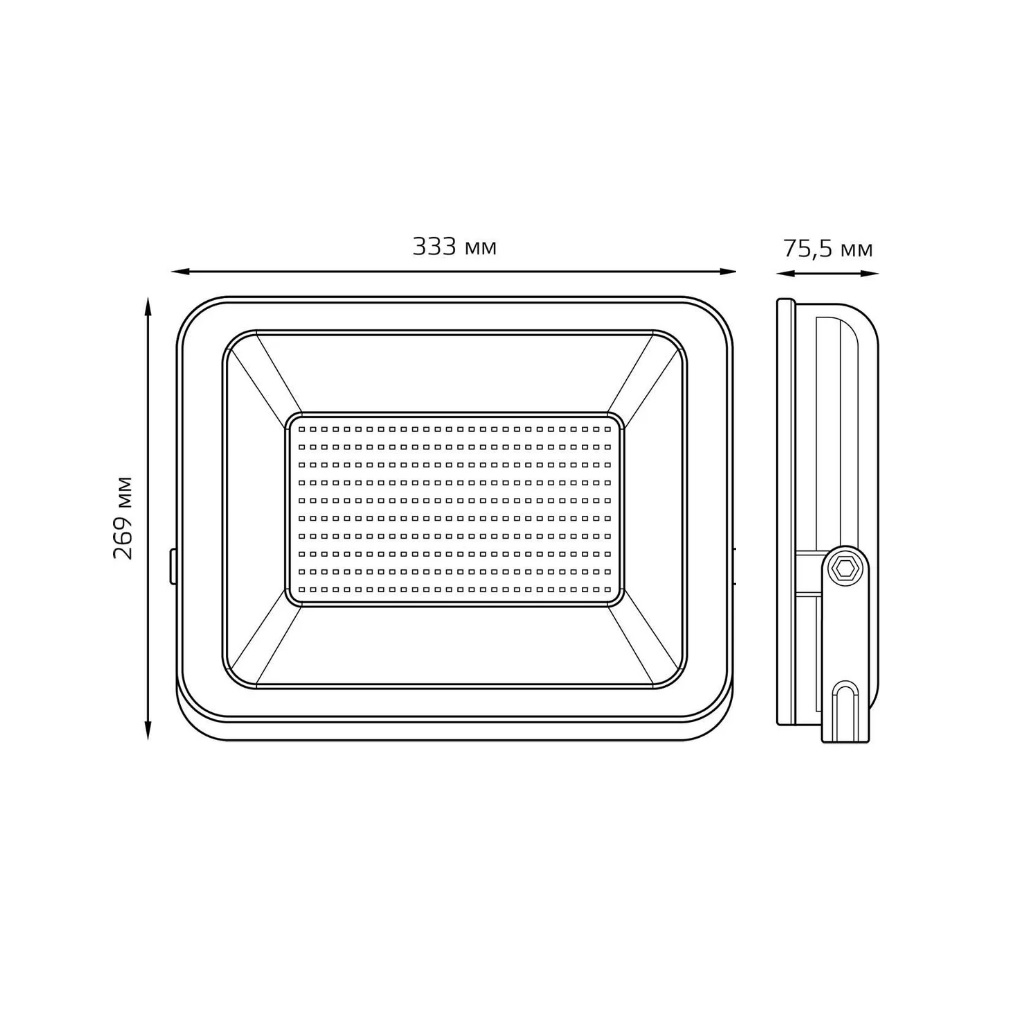 Прожектор светодиодный Gauss Elementary, 613100200P, 200W, 17000lm, IP65, 6500К, ПРОМО, черный