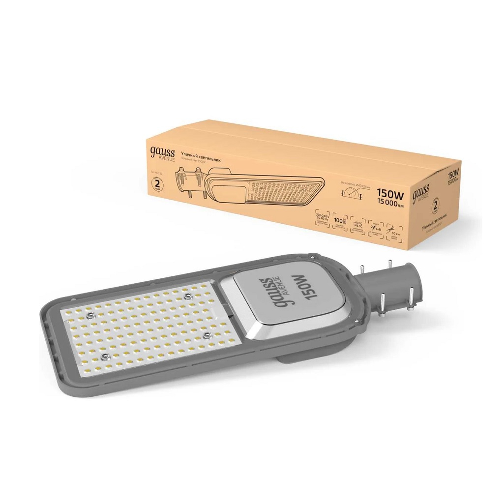 Светильник Уличный Gauss LED Avenue IP65, 150 Вт, 6500K холодный белый свет