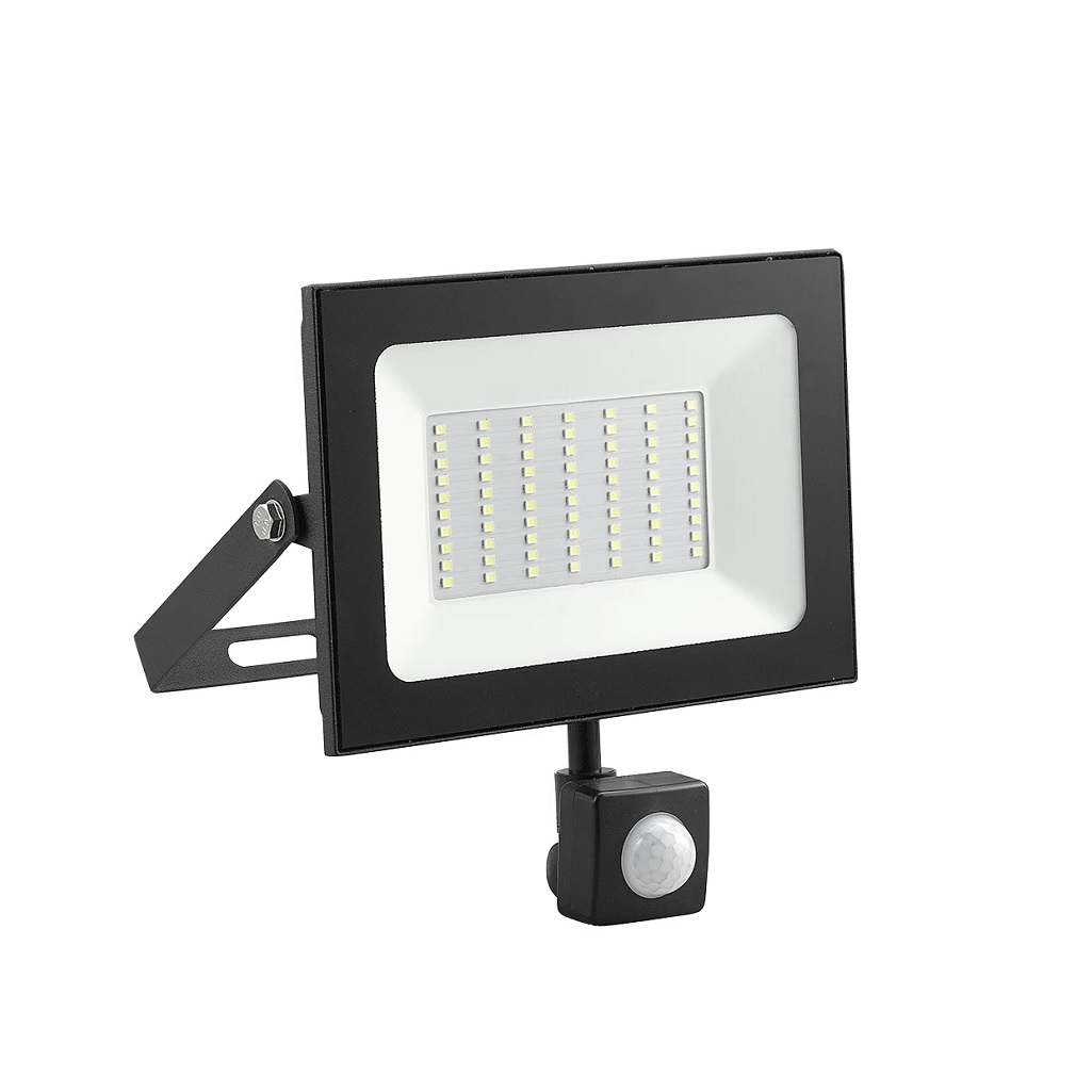 Прожектор светодиодный General GTAB-70BT-IP65-6500-IFR, 70 Вт, 6500К, IP65, датчик движения, черный