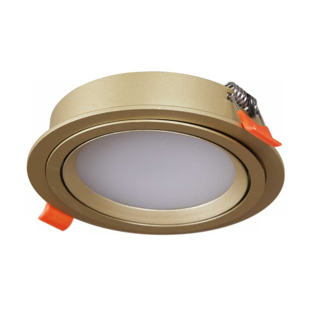 Светильник точечный Reluce Technical 53026-9.0-001RLD GX53 GD, 15 Вт, IP20, 25х113 мм, встраиваемый, алюминий, золотой