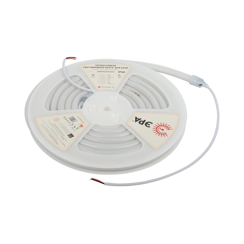 Лента светодиодная термостойкая для бани ЭРА LS2835 Б0062326 SMD2835 120LED 9.6 Вт, 24 В, дневной белый