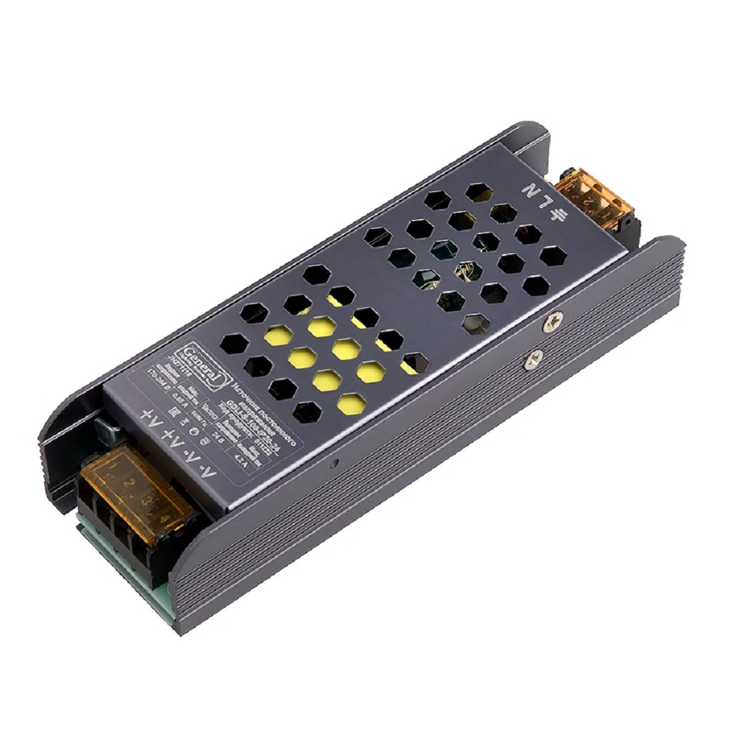 Блок питания для светодиодной ленты General GDLI-S-100W, 24В, 100 Вт, 4.2 А, IP20, G511222