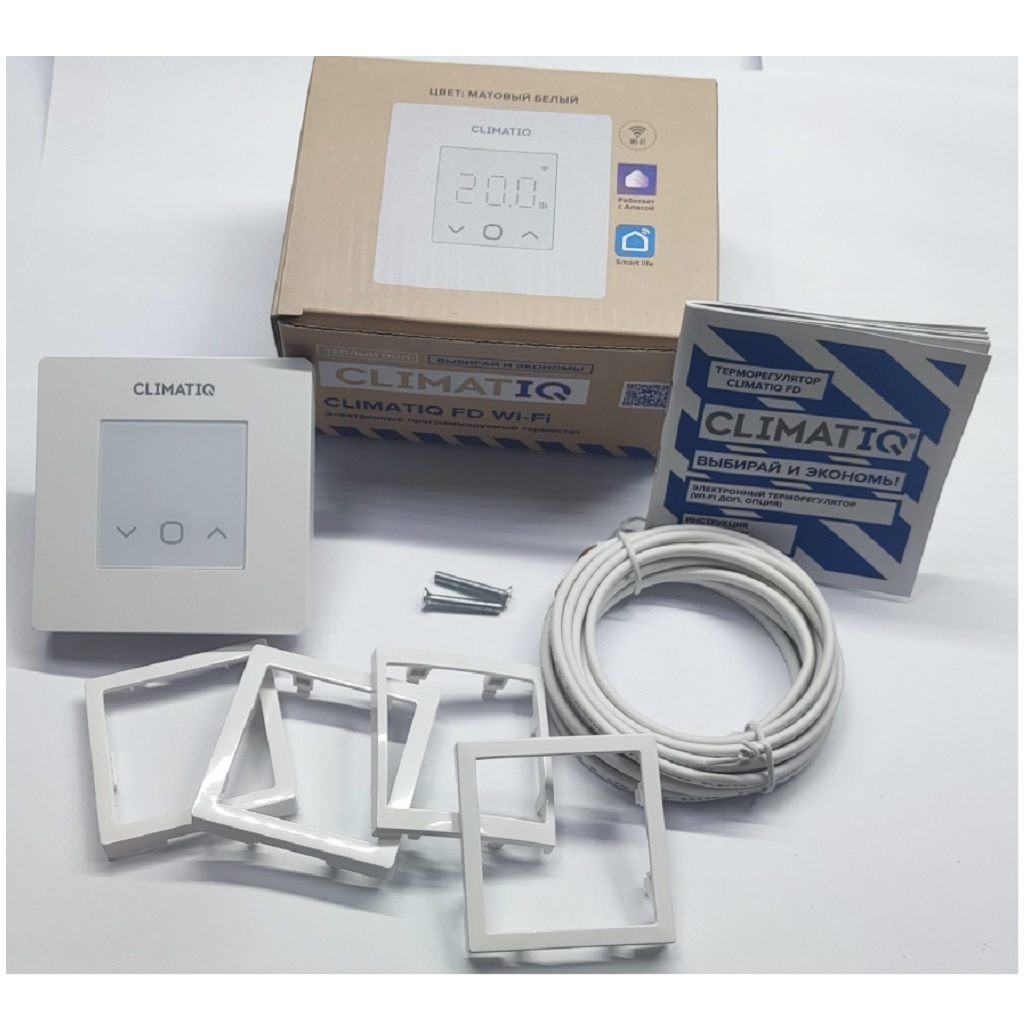 Терморегулятор электронный Climatiq FD 20674, с голосовым управлением, белый