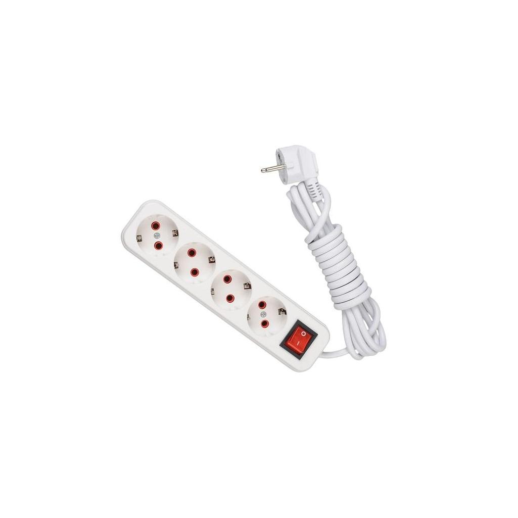 Удлинитель Lezard 720 0402 402 ПВС, с заземлением, 4 розетки, 2 м, 3.5 кВт