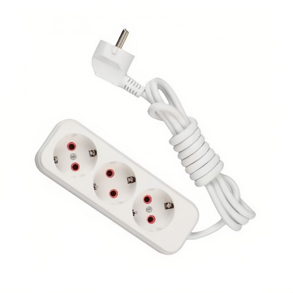 Удлинитель Lezard 720 0302 301 ПВС, с заземлением, 3 розетки, 2 м, 3.5 кВт