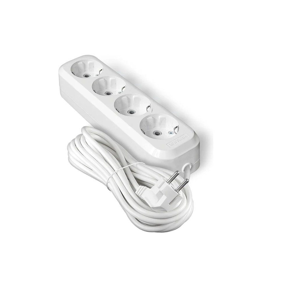 Удлинитель Universal Е-304, ПВС, с заземлением, 4 розетки, 7 м, 2.2 кВт