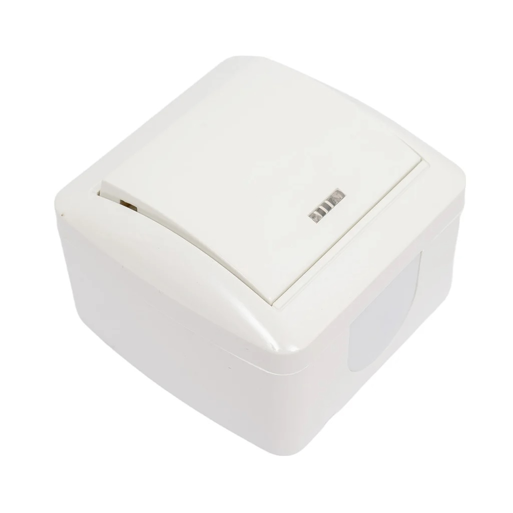 Выключатель одноклавишный TDM Electric Селигер SQ1818-0003, накладной, оконечный белый