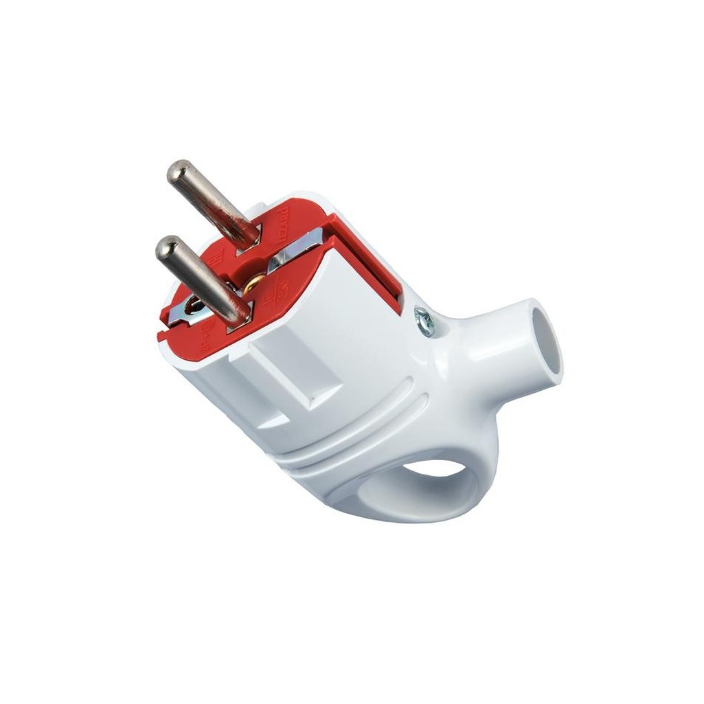 Вилка Lezard 715-0401-604 Accessories, 16 А, IP20, с кольцом, с заземляющим контактом, угловая