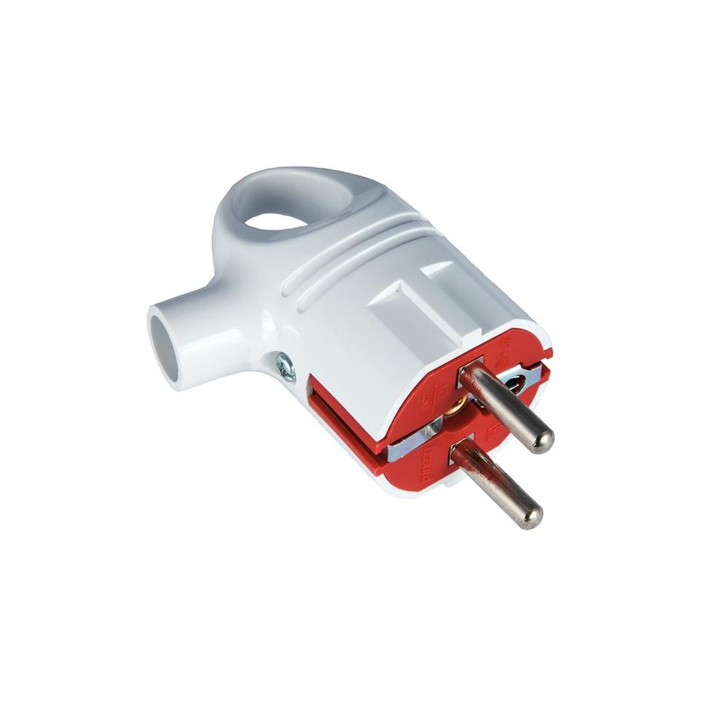 Вилка Lezard 715-0401-604 Accessories, 16 А, IP20, с кольцом, с заземляющим контактом, угловая