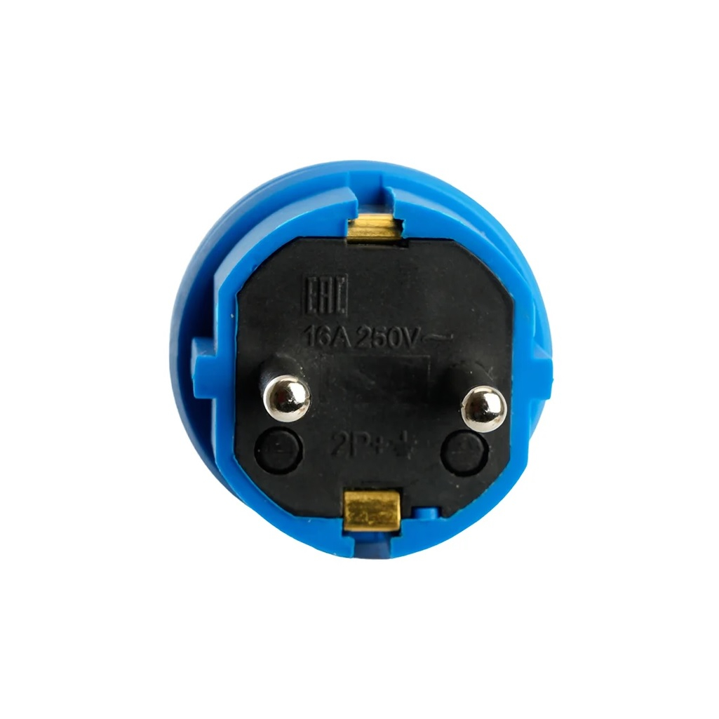 Вилка электрическая Stekker RPG16-21-441 Одри 39161, с заземлением, прямая, каучук, 16A, 250В, IP44, цвет синий