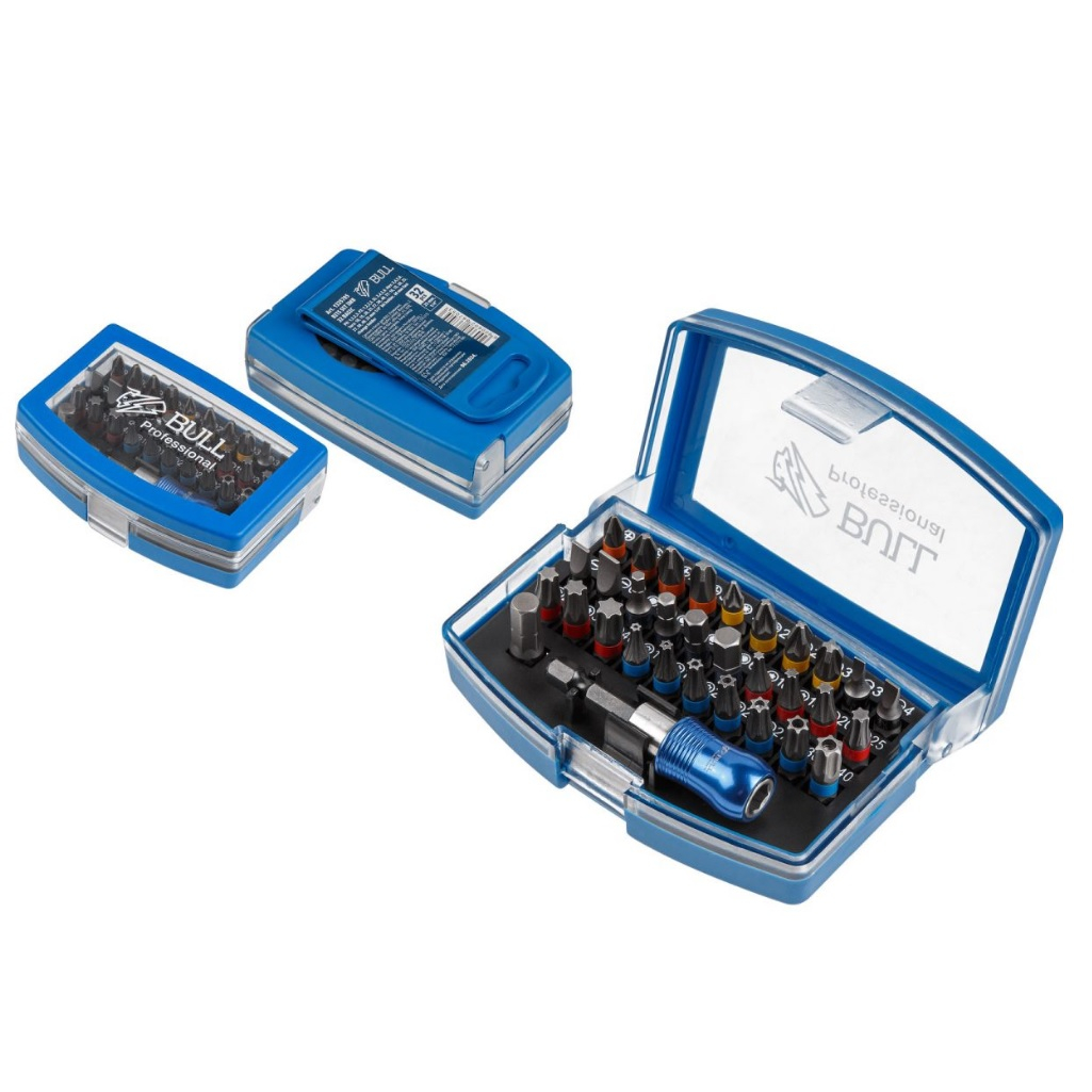 Набор бит BULL Basic IMB 32 в кейсе, 32 предмета, скоба для фиксации, 1335705