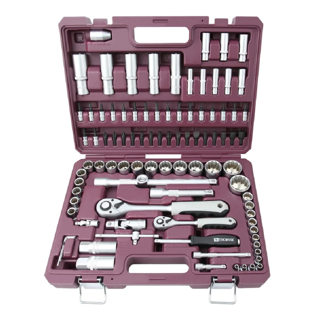 Набор инструментов Thorvik TS094/12 с торцевыми 12-гранными головками, 94 предмета