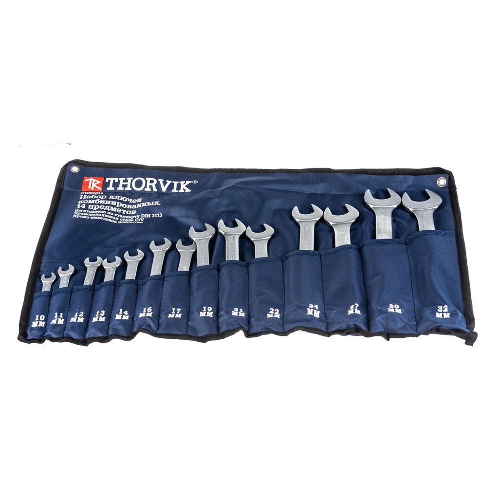 Набор ключей Thorvik CWS0014, 10-32 мм, в упаковке 14 штук 052047