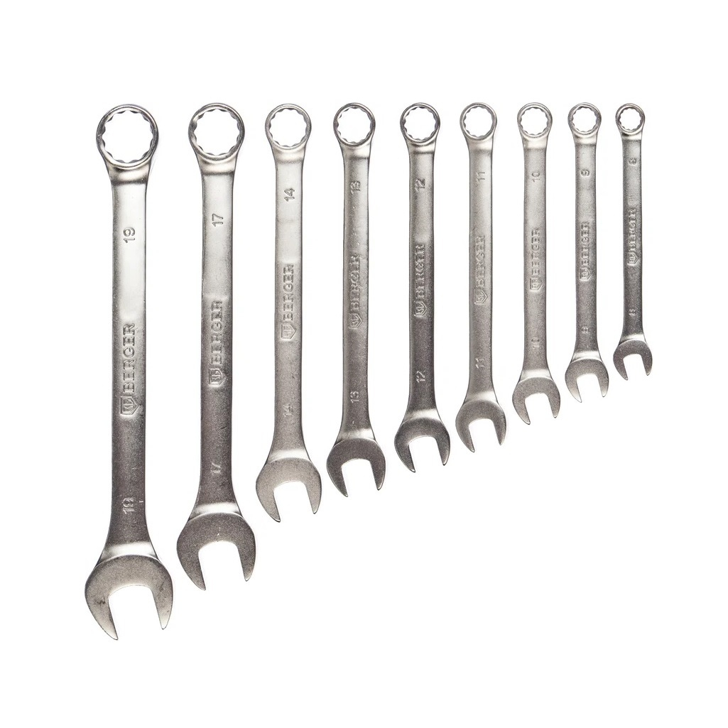 Набор ключей комбинированных Berger BG1144, 8-19 мм, 9 предметов